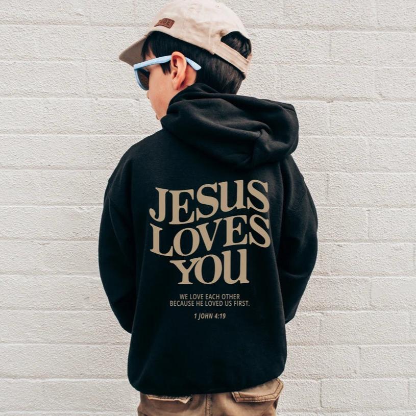 Jesus Loves You Kids Hoodie