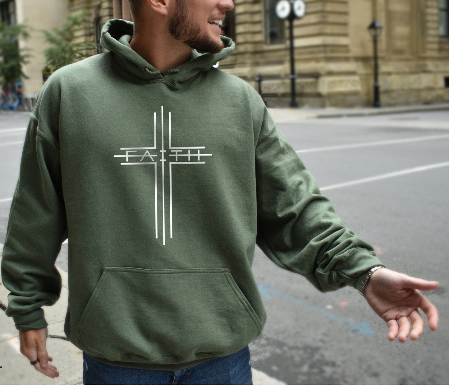 Men's Faith Cross Hoodie