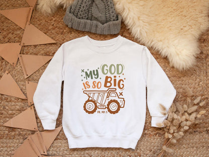 My God Is So Big Kids Sweater